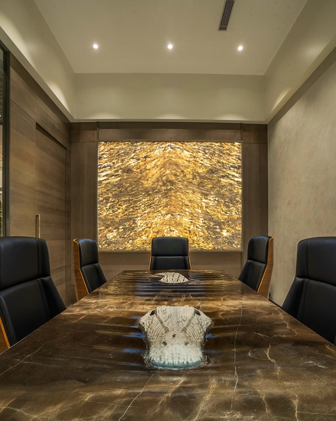 Boardroom with marble table